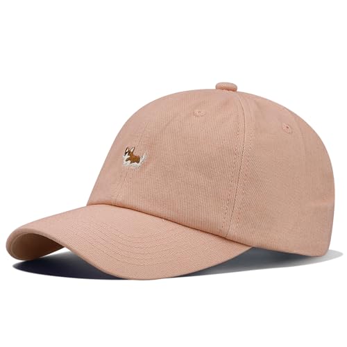 CLAPE Unisex Kappe Baumwolle Basecap Adjustable Vintage Baseball Cap Atmungsaktive Outdoor Kappe Plain Snapback Caps UPF50+ Sun Cap Pink HJB6 von CLAPE