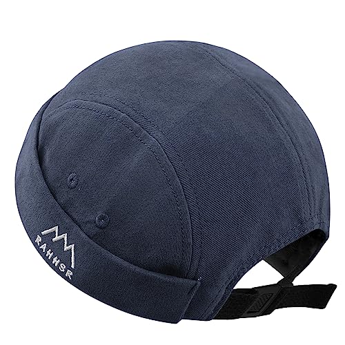 CLAPE Unisex Kappe Ohne Schirm Baumwolle Docker Cap Rollmütze Stickerei Docker Mütze Faltbar Fischermütze Kurz UV-Schutz Sommer Hafenmütze von CLAPE