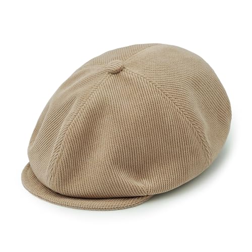 CLAPE Unisex Newsboy Flat Cap Retro Schiebermütze Tellermütze Shelby Mütze Herren Sommer Schirmmütze 4 Panel Barett Cap Khaki BL45 von CLAPE