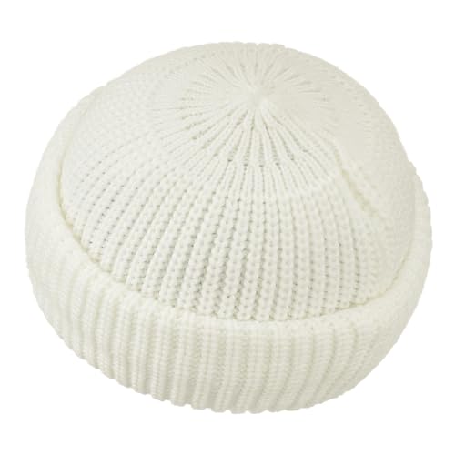 CLAPE Unisex Short Beanie Hat Winter Strickmütze Wollmütze Fischermütze Kurz Elastisch Trawler Mütze Beanie Docker Watch Hat Schippermütze von CLAPE