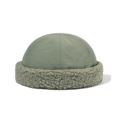 CLAPE Warm Winter Dockermütze Wasserdicht Docker Cap Wolle Beanie Kappe Ohne Schirm Verstellbar Seemannsmütze Wintermütze Fischermütze Kurz von CLAPE