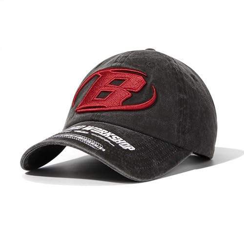CLAPE Washed Cotton Baseball Cap Street Stickerei Basecap Herren Freizeit Schildkappe Damen Verstellbar UV-Schutz Kappe Unstructured Outdoor Cap von CLAPE