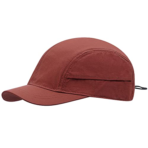 CLAPE Wasserdicht Basecap Short Brim Baseball Cap Verstellbar 5 Panel Cap Unstructured Dad Hat Low Profile Fitted Cap UV-Schutz Outdoor Kappen von CLAPE