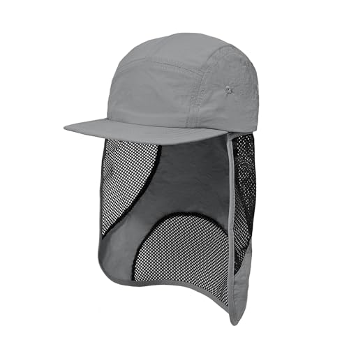 CLAPE Wasserdicht Basecap Sonnenhut Herren mit Abnehmbarer Halsklappe 5 Panel Outdoor Caps Sonnenschutz Kappe Schnelltrocknende Safari Cap CLAPE Wasserdicht Basecap Sonnenhut Herren mit Abnehmbarer Halsklappe 5 Panel Outdoor Caps Sonnenschutz Kappe Schnelltrocknende Safari Cap von CLAPE