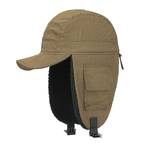 CLAPE Wasserdicht Winddicht Fliegermütze Baumwolle Trapper Mütze mit Foldable Visor Winter Warme Mütze Herren Damen von CLAPE