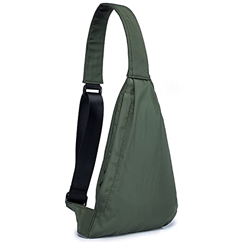 CLAPE Wasserdichte Umhängetasche Schultertasche Klein Anti-Diebstahl Sling Crossbody Bag Herrentasche Leicht Brusttasche für Männer Frauen, Grün von CLAPE