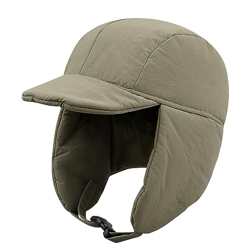 CLAPE Winter Ushanka Trapper Hat Wasserdicht Warme Wintermütze mit Ohrenklappen Unisex Winddicht Fliegermütze Bombermütze Faltbar Russische Mütze von CLAPE