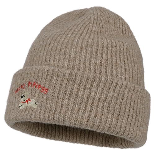 CLAPE Winter Wollmütze Strickmütze mit Stickerei Warme Cuffed Beanie Herren Damen Elastisch Wintermütze Weiche Rollmütze Fleece Mütze von CLAPE