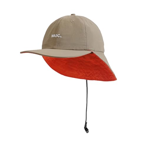 CLAPE wasserdichte Outdoor Basecap UV-Schutz Sunscreen Cap mit Nackenschutz Flat Brim Snapback Cap Quick Dry Sport Kappe von CLAPE