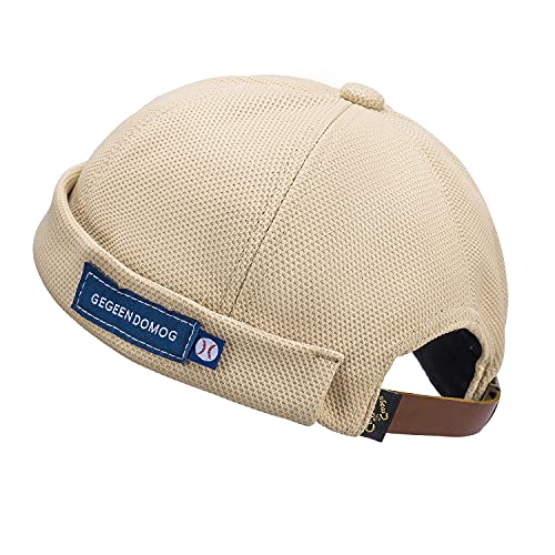Clape Brimlose Docker Leon Uhr Kappe - Atmungsaktives Mesh-Design Retro Matrosenmütze Unisex von CLAPE