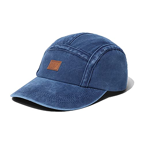 CLAPE 5 Panel Cap Herren Damen Retro Washed Baseball Cap Waschbarer Stoff Baseballmütze Unstructured Dad Hat Classic Camp Cap Unisex Cap von CLAPE