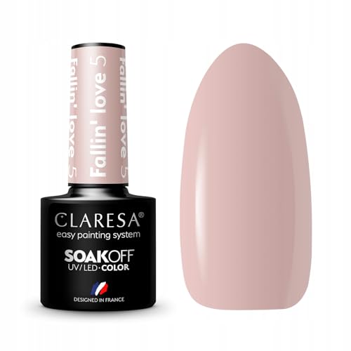 Claresa UV LED Nagellack Collection Hybrid Maniküre Soak Off Nail Polish, Farbe Beige, Nr 5, Fallin Love, 5ml von CLARESA