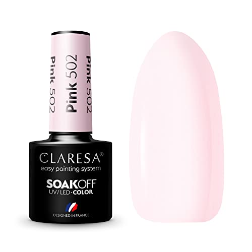 Claresa UV LED Nagellack Collection Hybrid Maniküre Soak Off Nail Polish, Farbe Rosa, Nr 502, 5ml von CLARESA