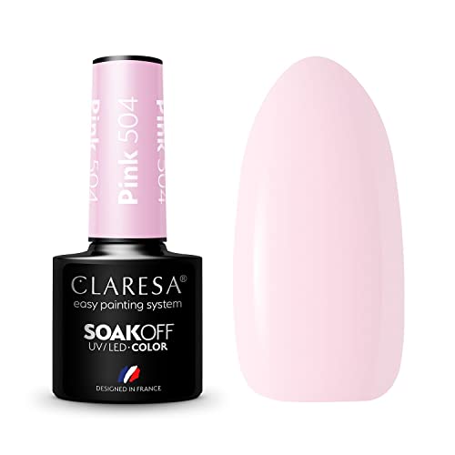 Claresa UV LED Nagellack Collection Hybrid Maniküre Soak Off Nail Polish, Farbe Rosa, Nr 504, 5ml von CLARESA