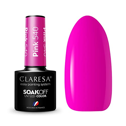 Claresa UV LED Nagellack Collection Hybrid Maniküre Soak Off Nail Polish, Farbe Rosa, Nr 540, 5ml von CLARESA