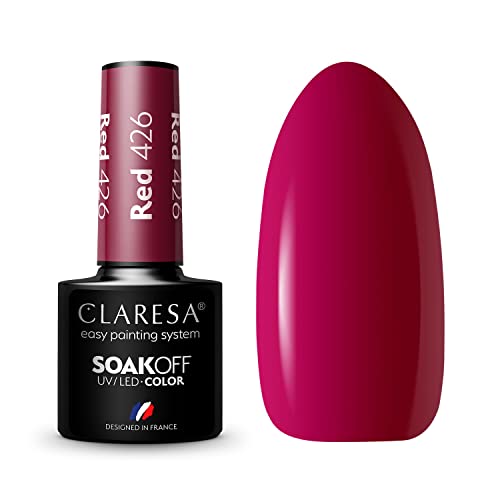 Claresa UV LED Nagellack Collection Hybrid Maniküre Soak Off Nail Polish, Farbe Rote, Nr 426, 5ml von CLARESA