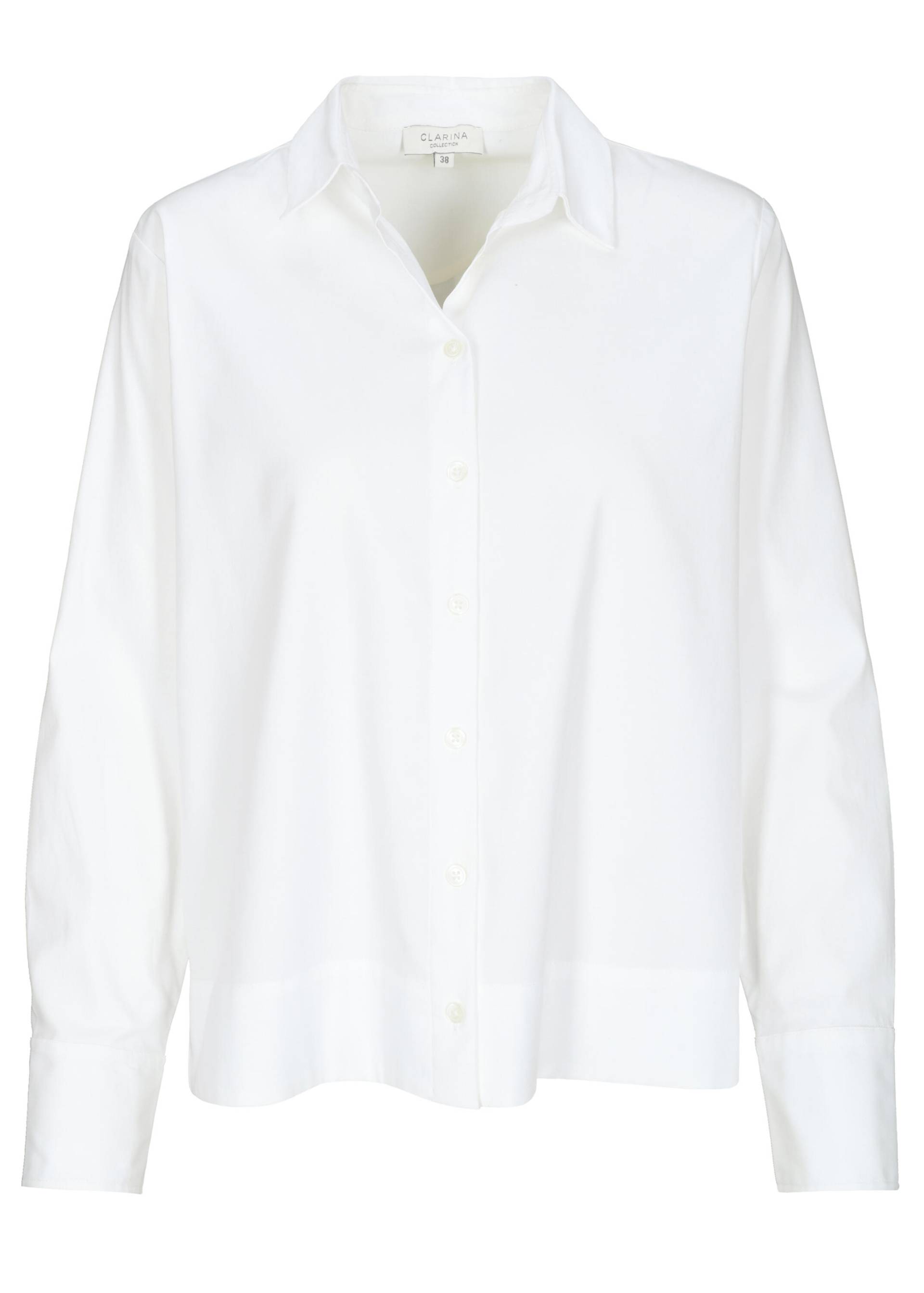 CLARINA - Bluse, 1/1 Arm, uni weiss - Gr. - 44 von CLARINA