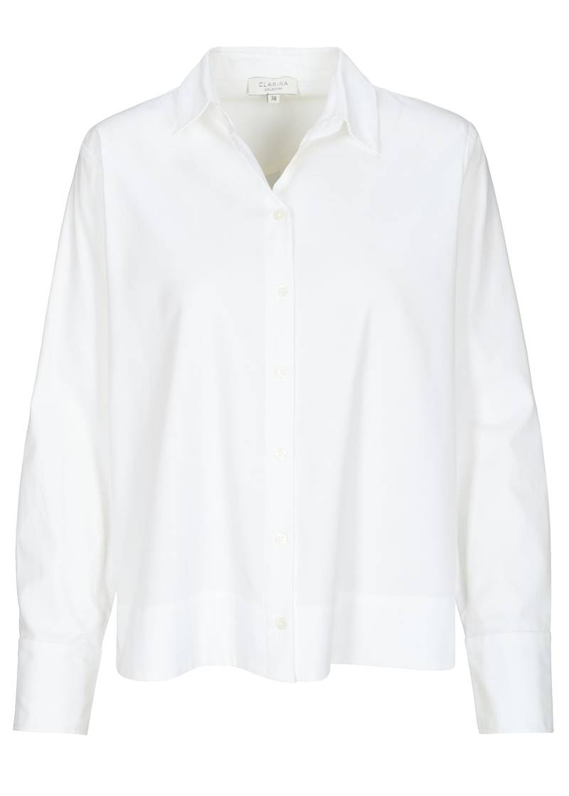 CLARINA - Bluse, 1/1 Arm, uni weiss - Gr. - 44 von CLARINA