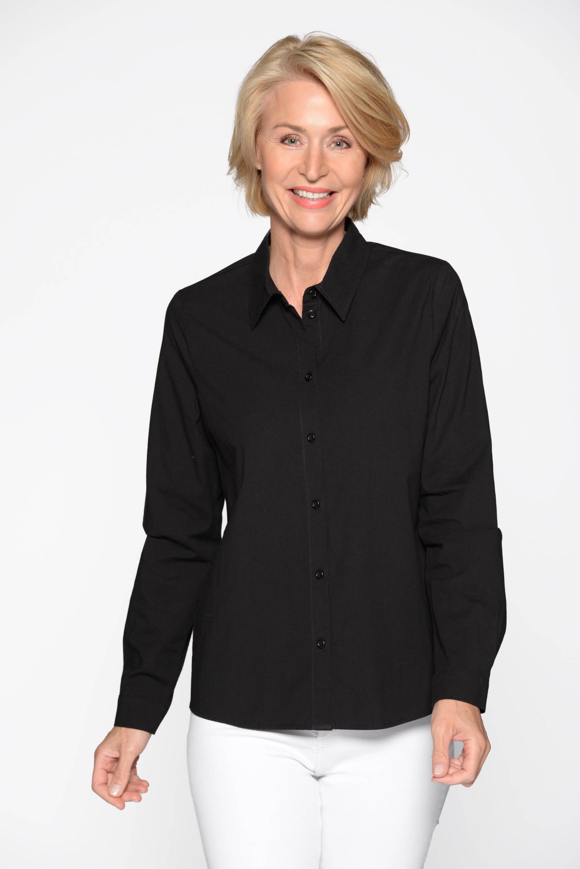 CLARINA - Ganzjahres NOS Bluse, 1/1 Arm 900 schwarz - Gr. - 38 von CLARINA