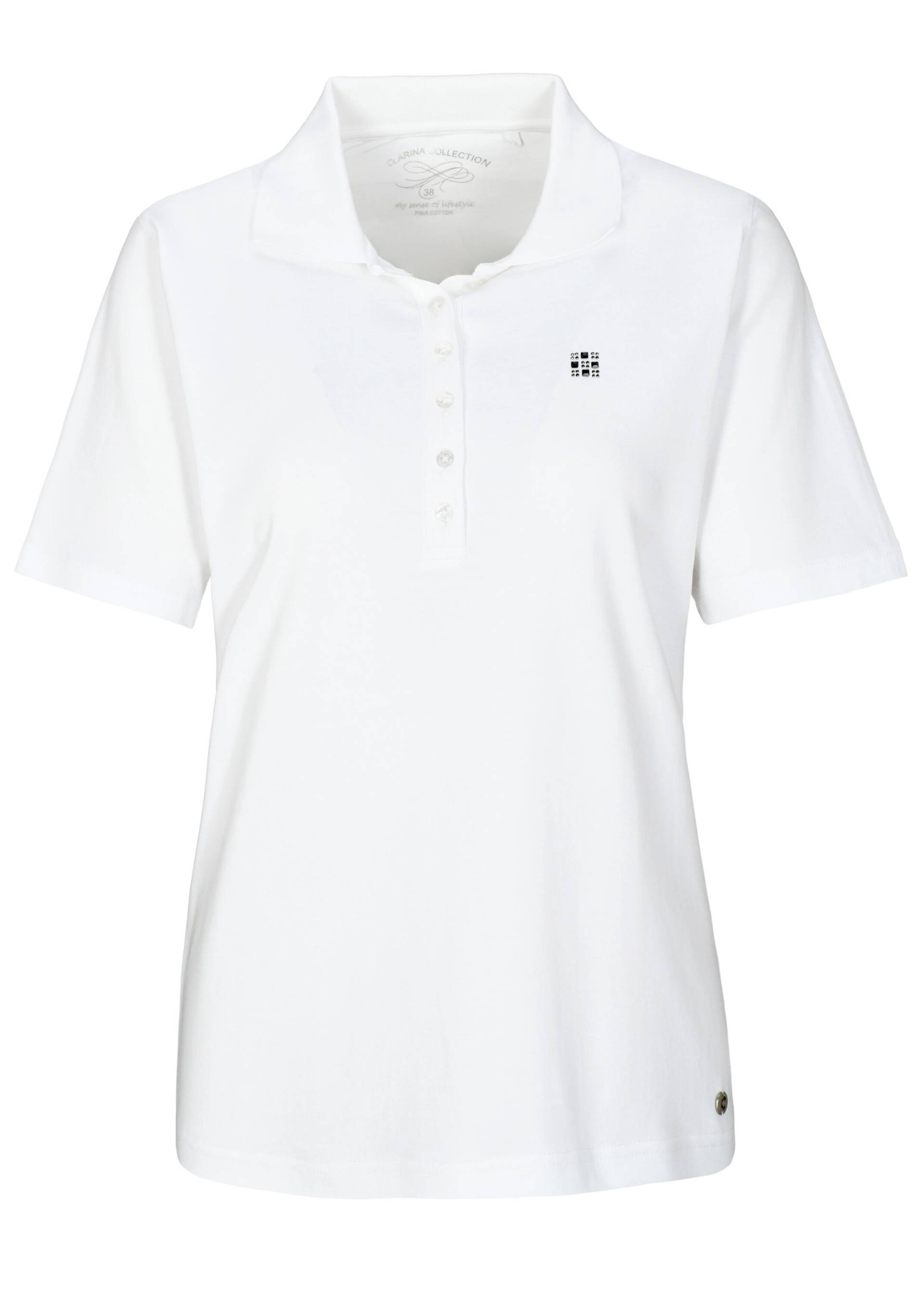 CLARINA - Ganzjahres NOS Polo-Shirt,1/2 100 weiss - Gr. - 44 von CLARINA