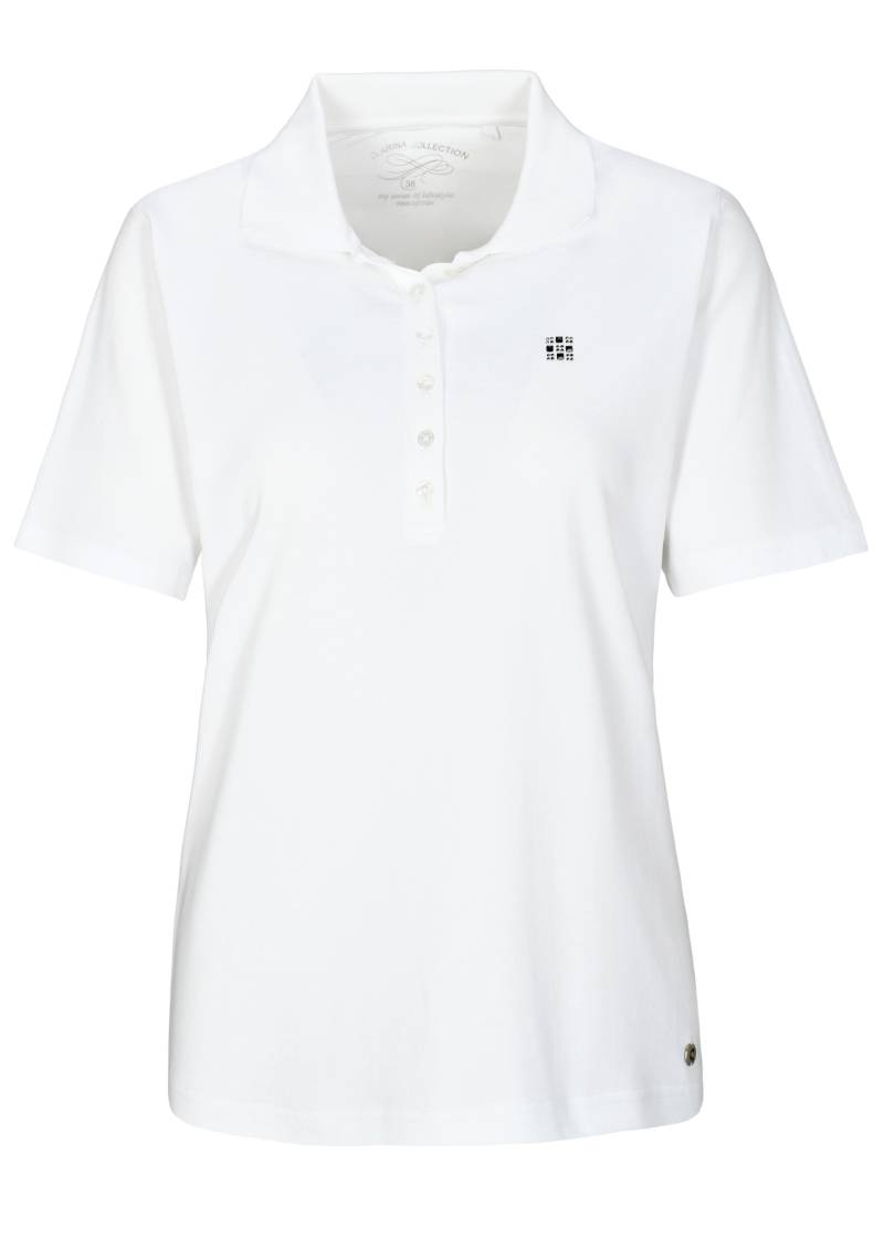 CLARINA - Ganzjahres NOS Polo-Shirt,1/2 100 weiss - Gr. - 46 von CLARINA