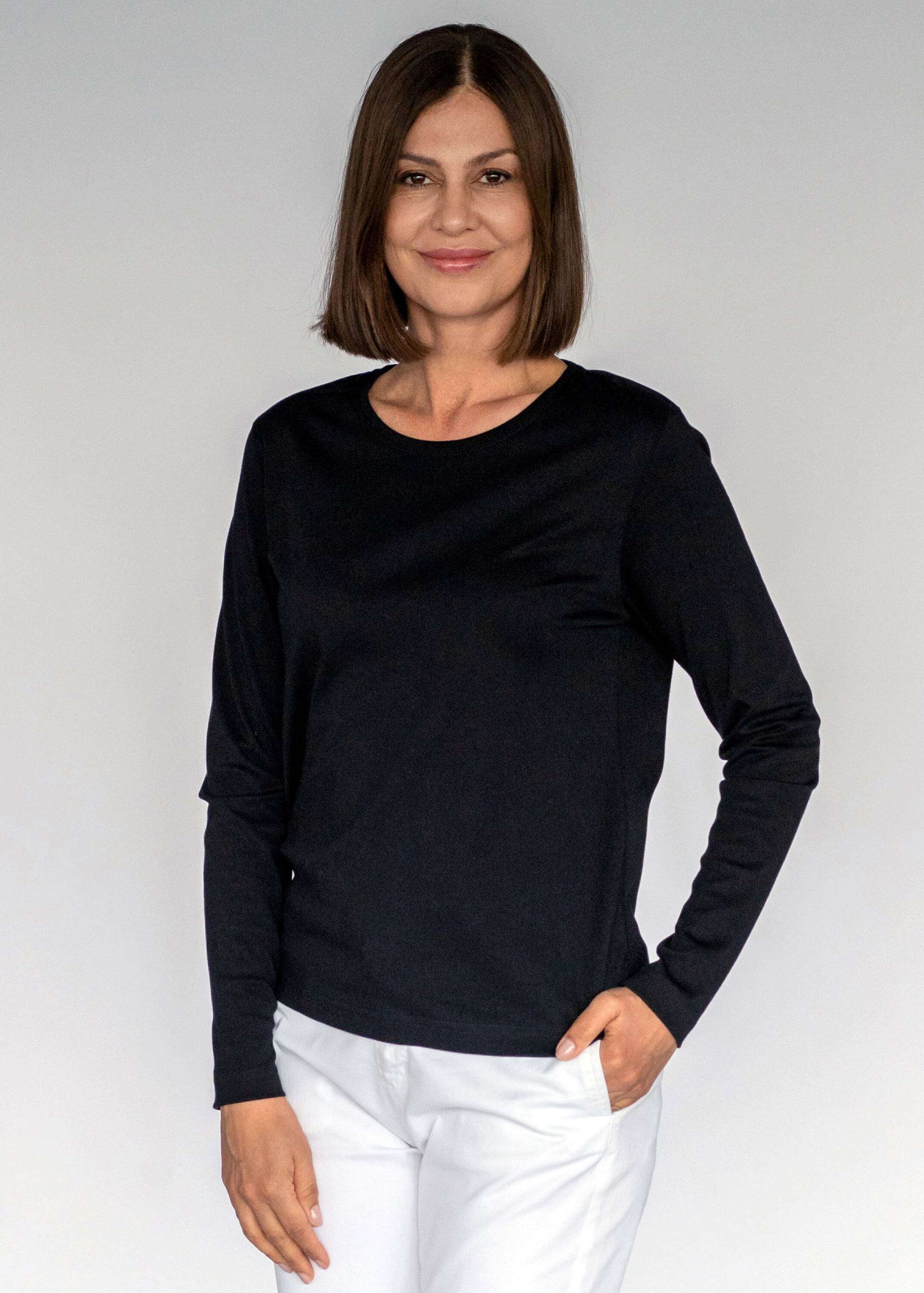 CLARINA - Ganzjahres NOS Rdh.-Shirt, 1/1 900 schwarz - Gr. - 36 von CLARINA