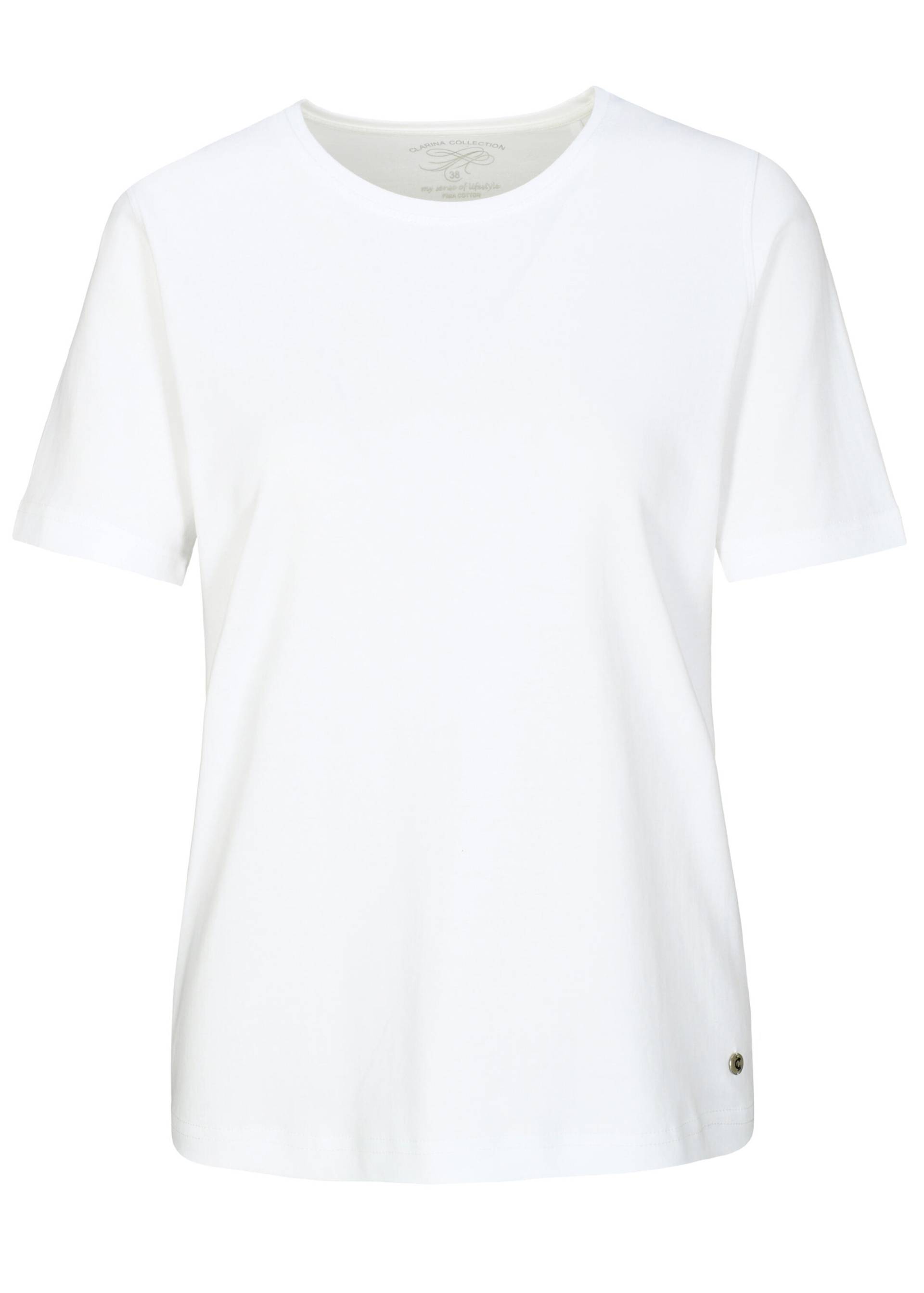 CLARINA - Ganzjahres NOS Rdh.-Shirt,1/2 100 weiss - Gr. - 36 von CLARINA