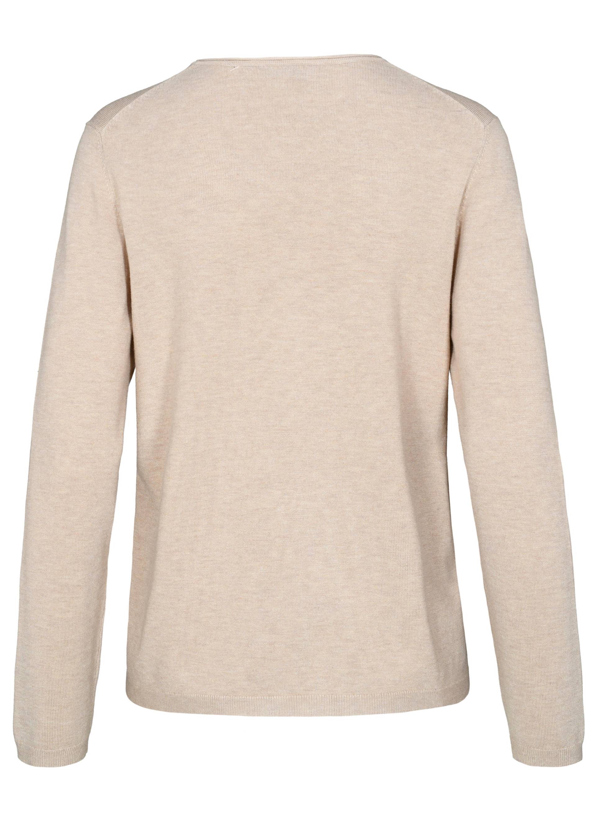 CLARINA - Ganzjahres NOS V-Pullover, 1/1 209 sand mel. - Gr. - 44 von CLARINA