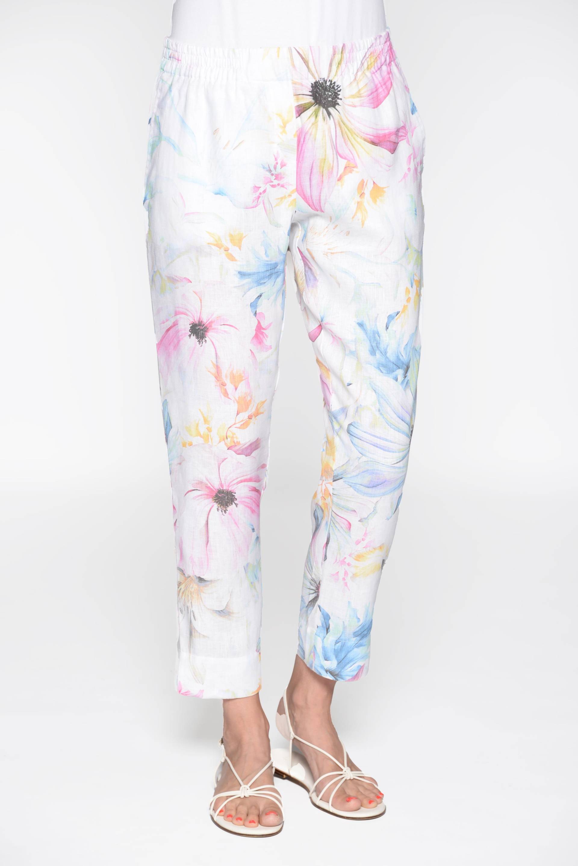 CLARINA - Hose, 7/8 Länge, Alloverdruck pfirsich combo - Gr. - 42 von CLARINA