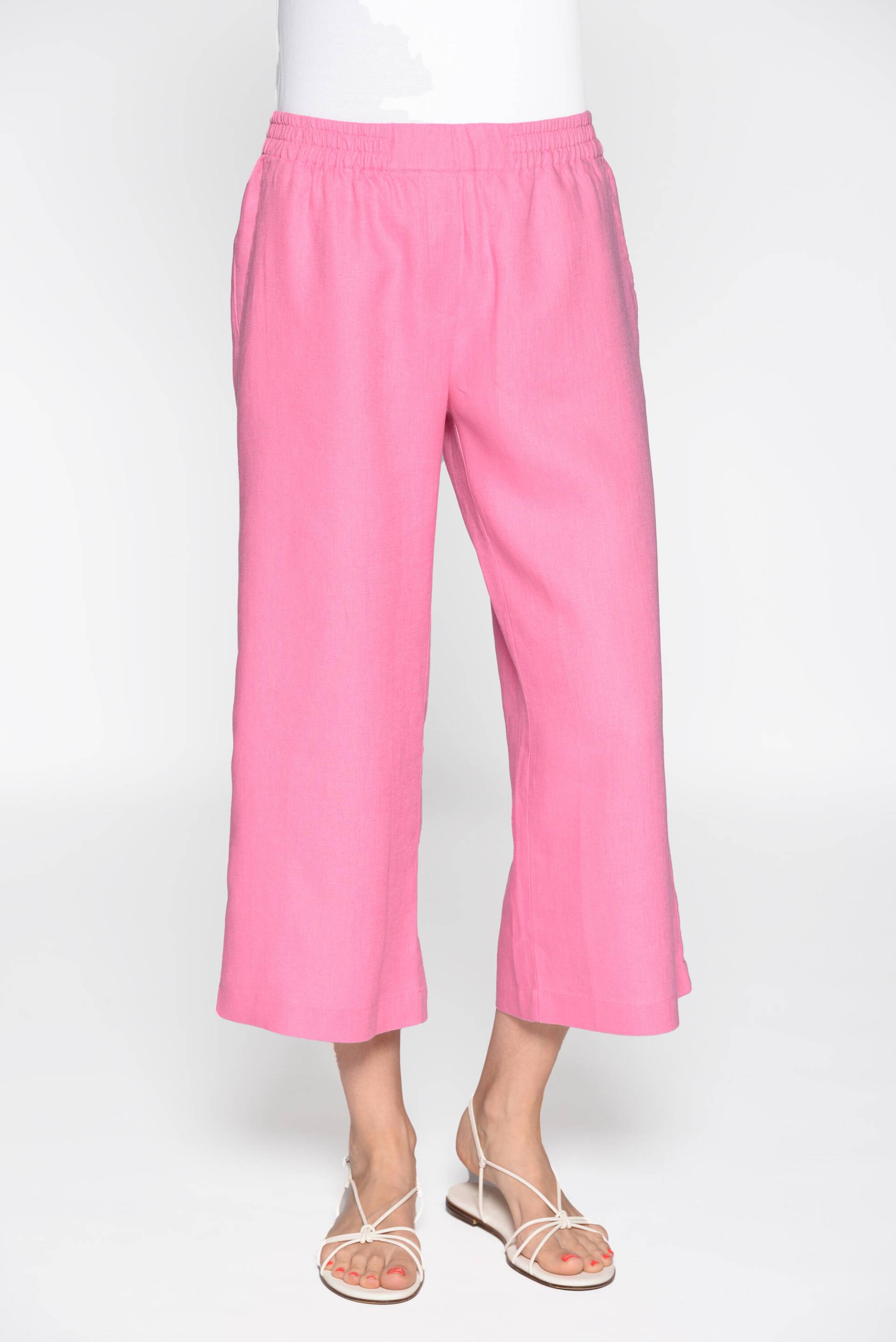 CLARINA - Hose, Culotte, 7/8 Länge, uni pink - Gr. - 42 von CLARINA