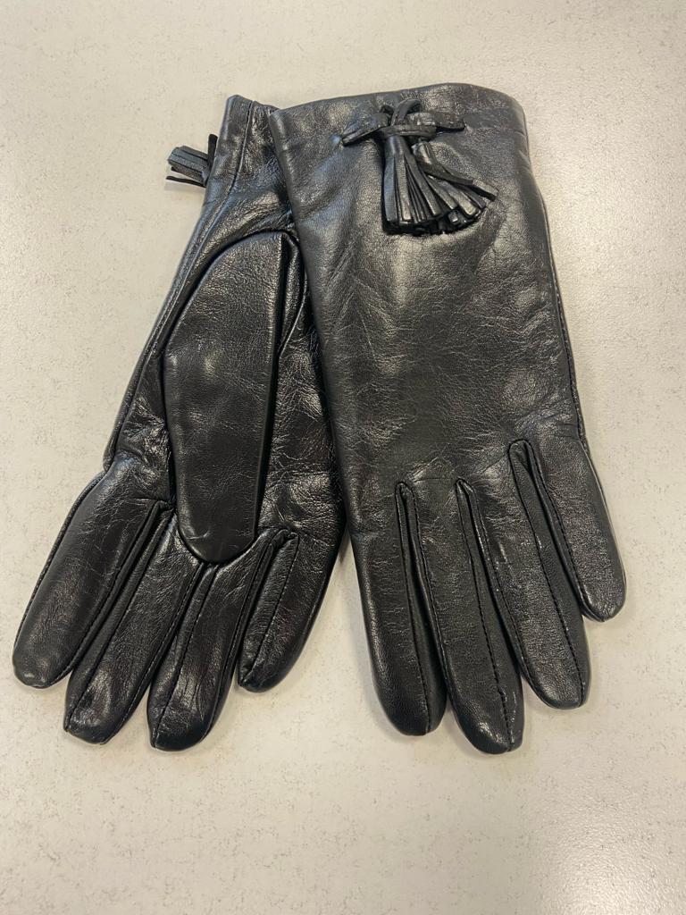 CLARINA - Lederhandschuhe schwarz - Gr. - 7 von CLARINA