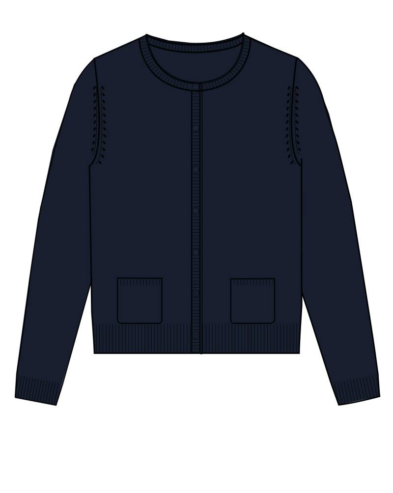 CLARINA - NOS Rdh.-Cardigan, 1/1 Arm,uni 616 marine - Gr. - 44 von CLARINA