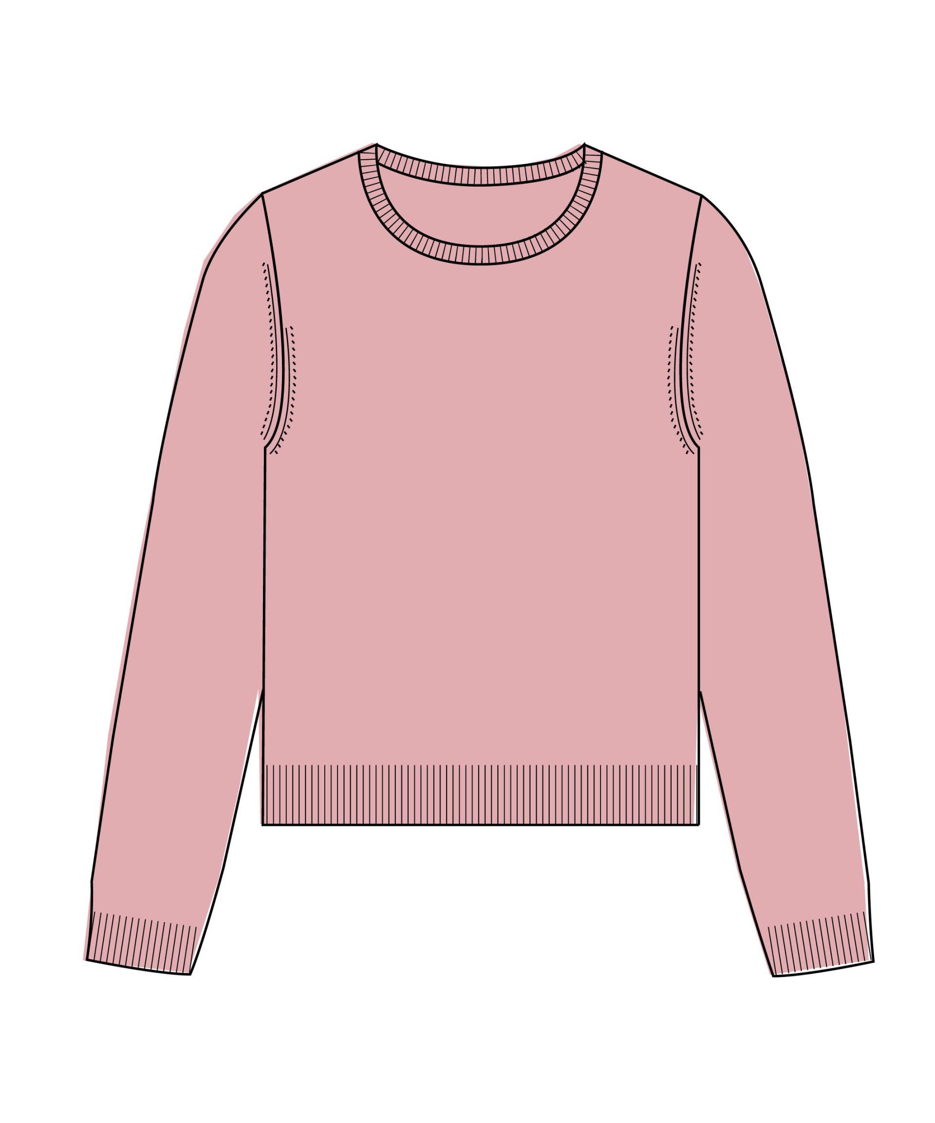 CLARINA - NOS Rdh.-Pullover, 1/1 Arm,uni 408 kirschblueten me - Gr. - 46 von CLARINA