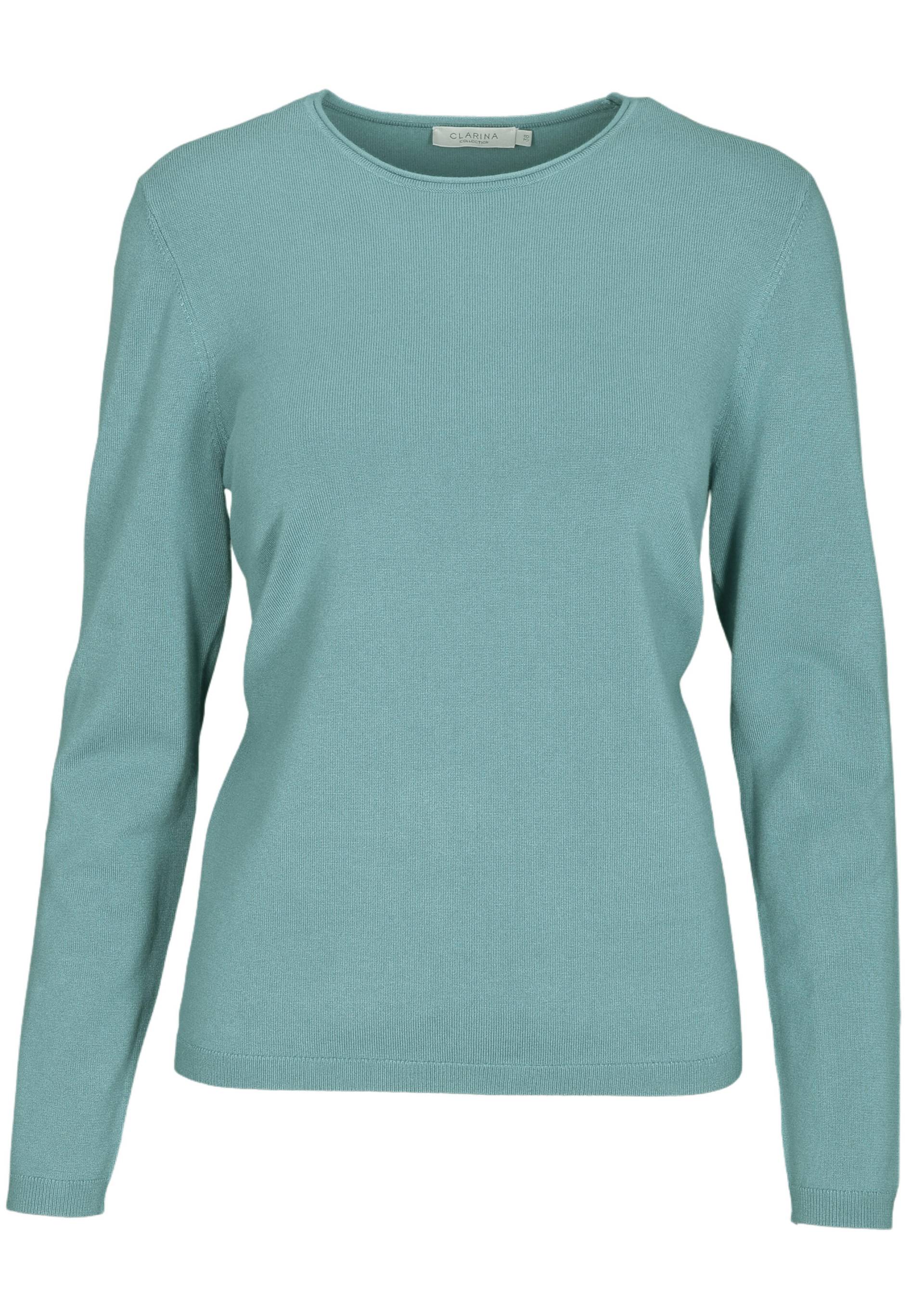 CLARINA - NOS Rdh.-Pullover, 1/1 Arm,uni 545 ozean gruen - Gr. - 42 von CLARINA