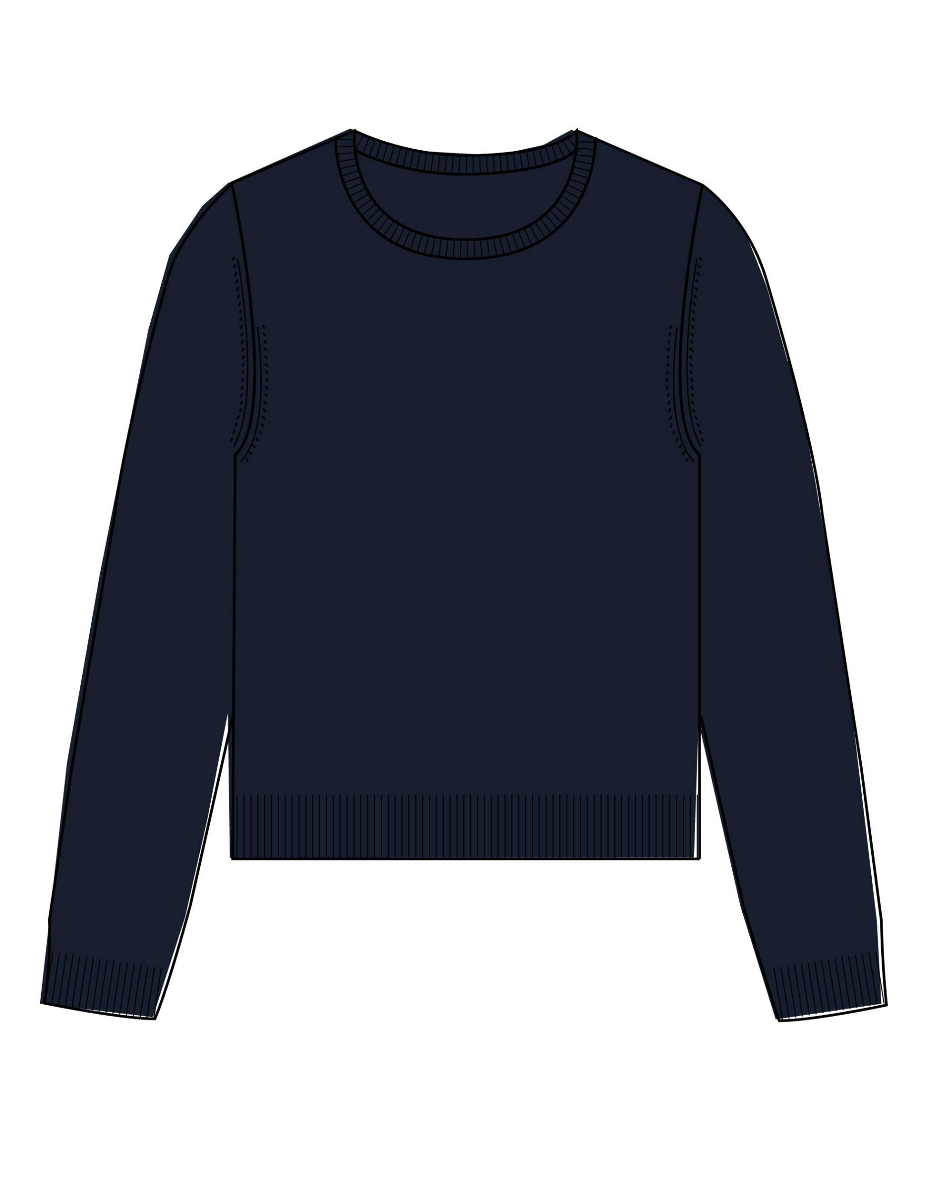 CLARINA - NOS Rdh.-Pullover, 1/1 Arm,uni 616 marine - Gr. - 42 von CLARINA