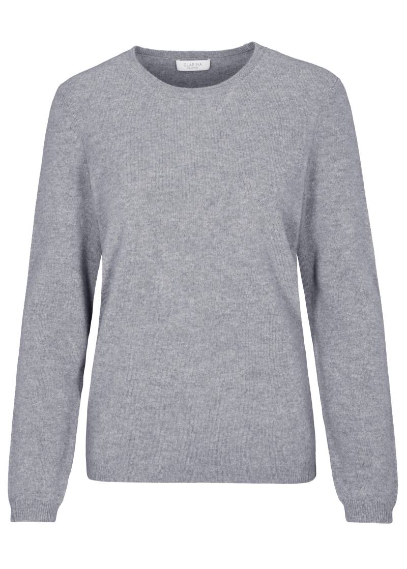 CLARINA - NOS Rdh.-Pullover, 1/1 Arm,uni 800 grau mel. - Gr. - 42 von CLARINA