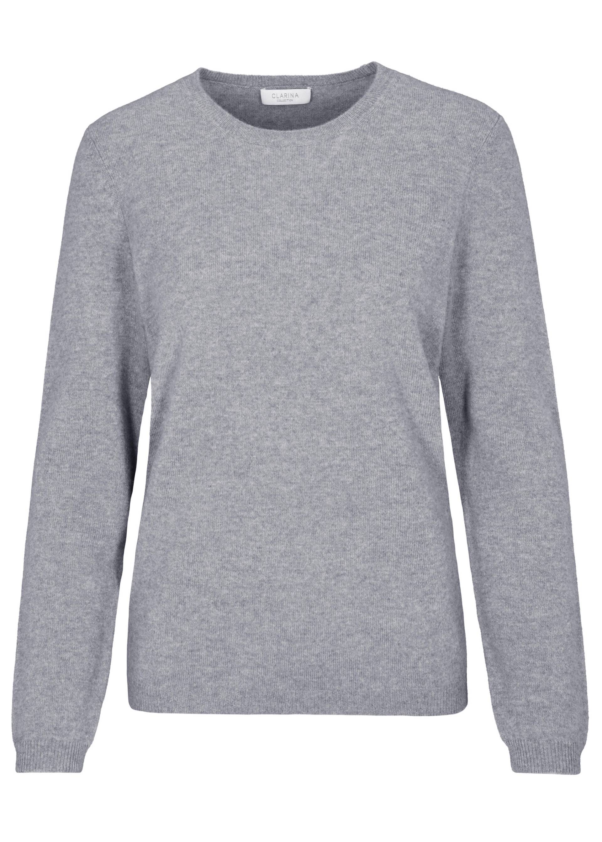 CLARINA - NOS Rdh.-Pullover, 1/1 Arm,uni 800 grau mel. - Gr. - 46 von CLARINA