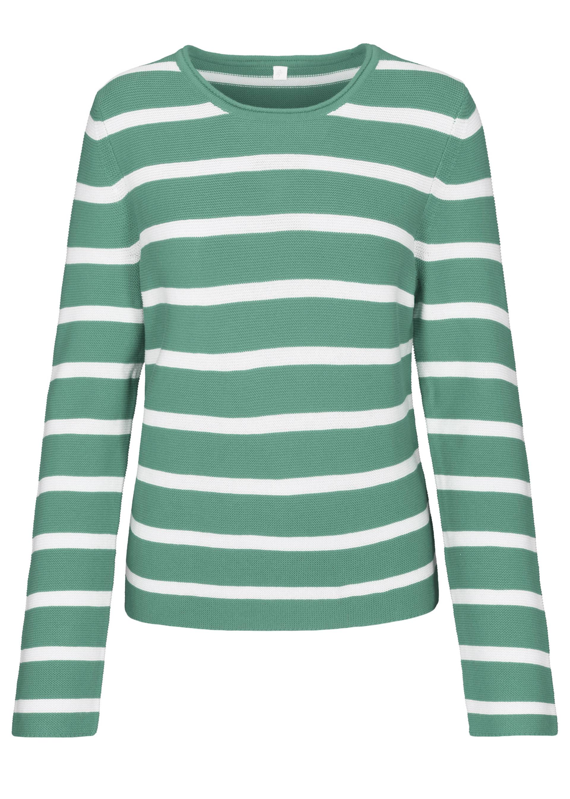 CLARINA - NOS Rdh.-Pullover, Streifen 545 ozean gruen-offw - Gr. - 42 von CLARINA