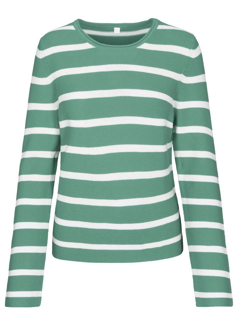 CLARINA - NOS Rdh.-Pullover, Streifen 545 ozean gruen-offw - Gr. - 46 von CLARINA