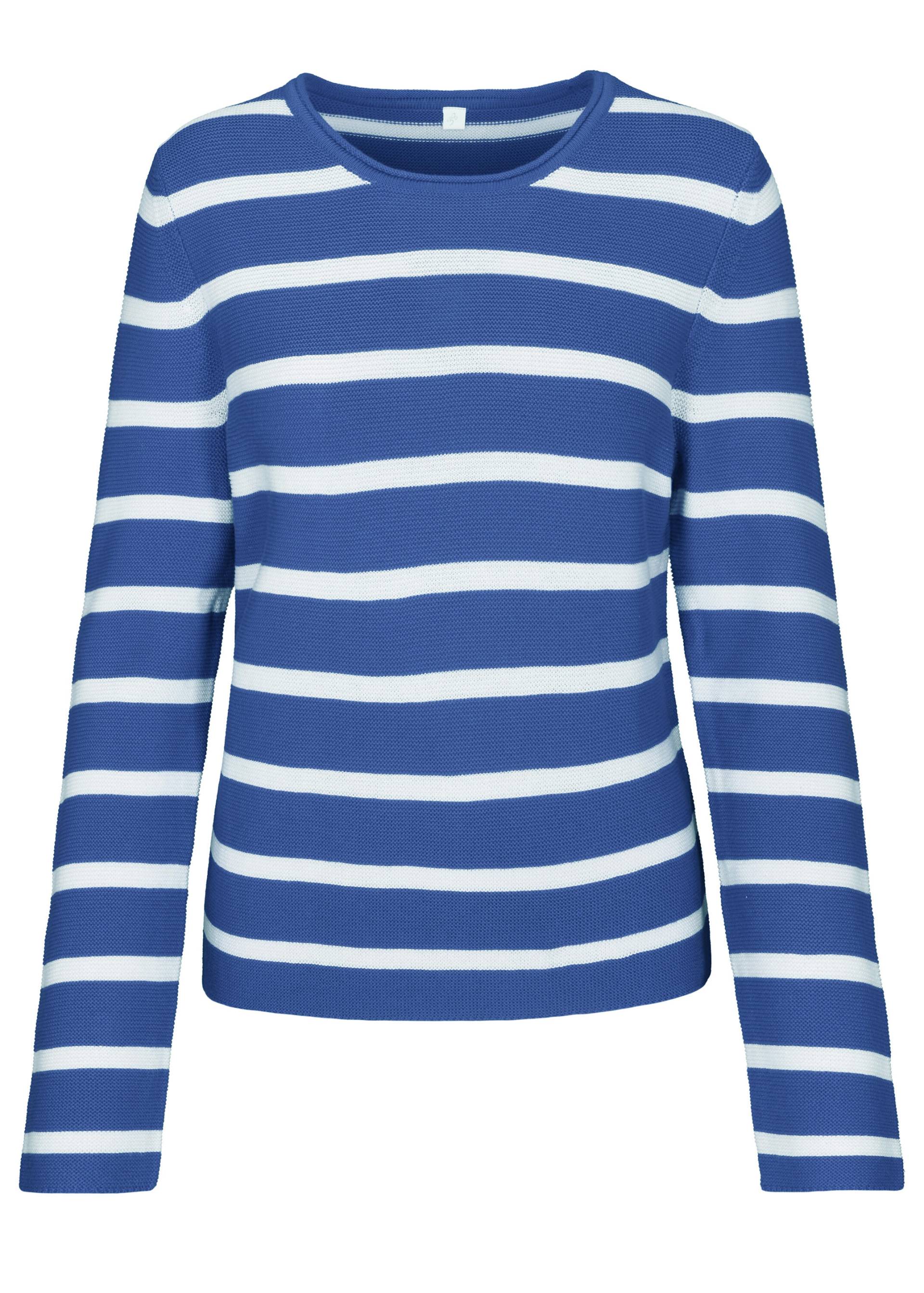 CLARINA - NOS Rdh.-Pullover, Streifen 604 himmelblau-offwh - Gr. - 36 von CLARINA