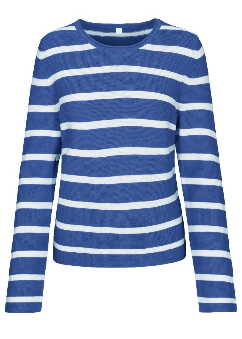 CLARINA - NOS Rdh.-Pullover, Streifen 604 himmelblau-offwh - Gr. - 36 von CLARINA