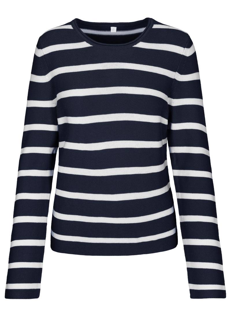 CLARINA - NOS Rdh.-Pullover, Streifen 623 marine-offwhite - Gr. - 36 von CLARINA