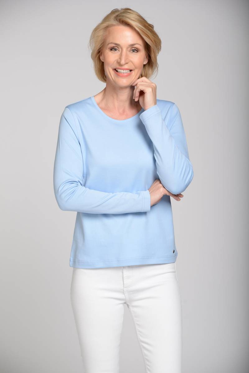 CLARINA - NOS Rdh.-Shirt, 1/1 Arm, uni 612 bleu - Gr. - 46 von CLARINA