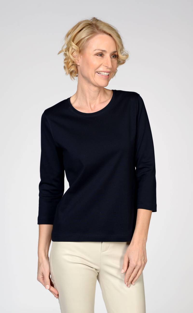 CLARINA - NOS Rdh.-Shirt, 3/4 Arm, uni 616 marine - Gr. - 38 von CLARINA