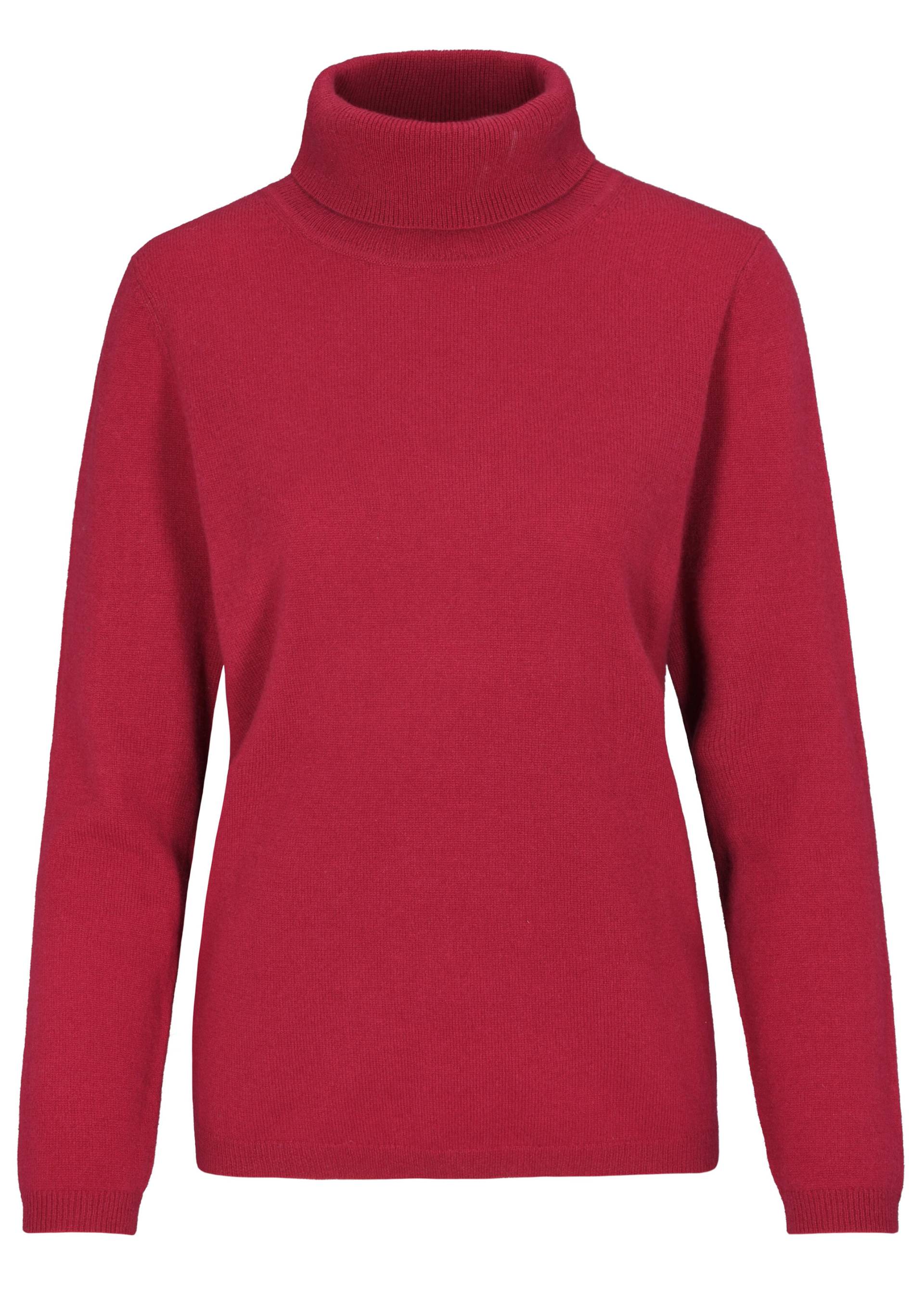 CLARINA - NOS Rollkragen-Pullover, uni 445 burgundy - Gr. - 40 von CLARINA