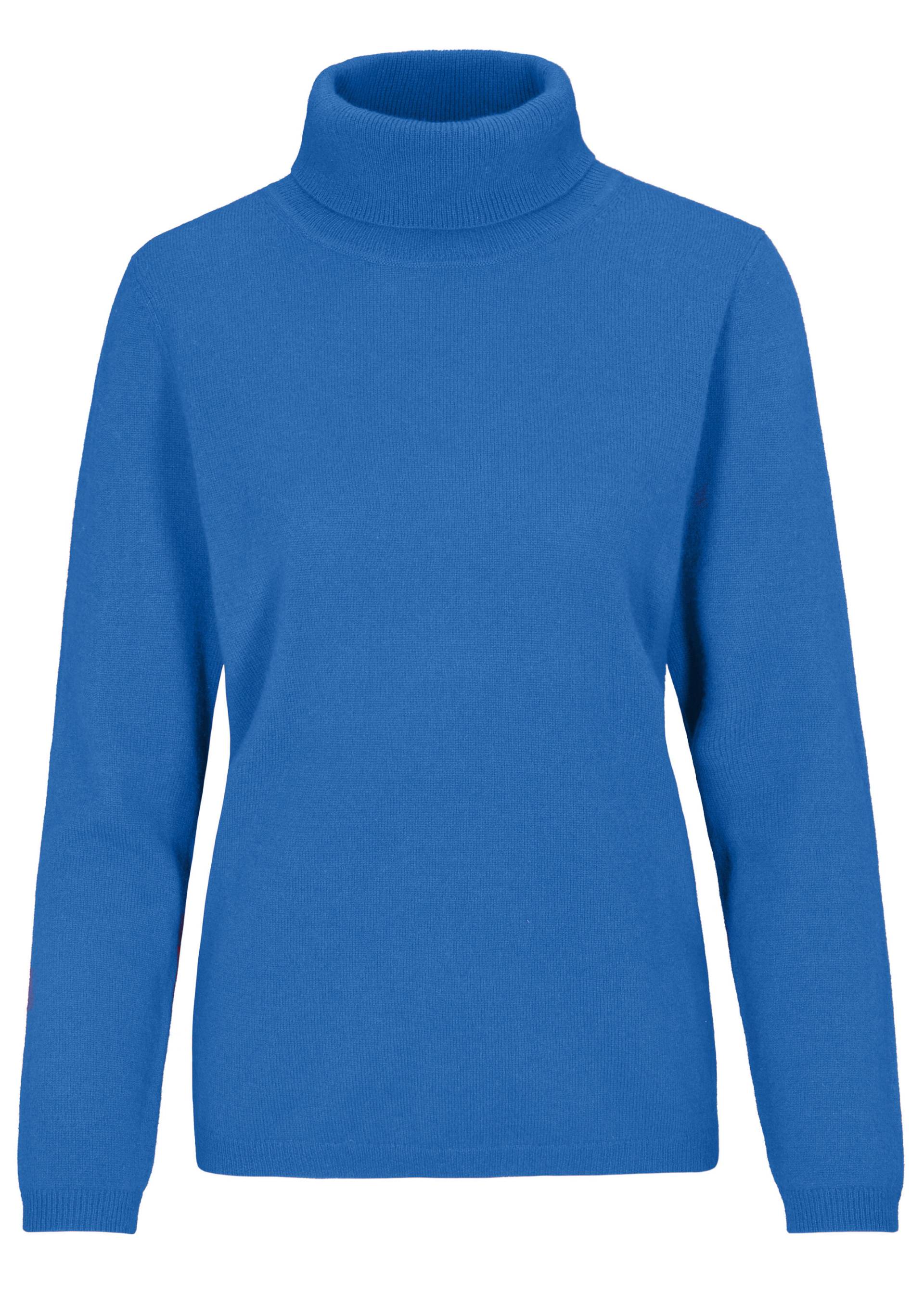 CLARINA - NOS Rollkragen-Pullover, uni 604 himmelblau - Gr. - 38 von CLARINA