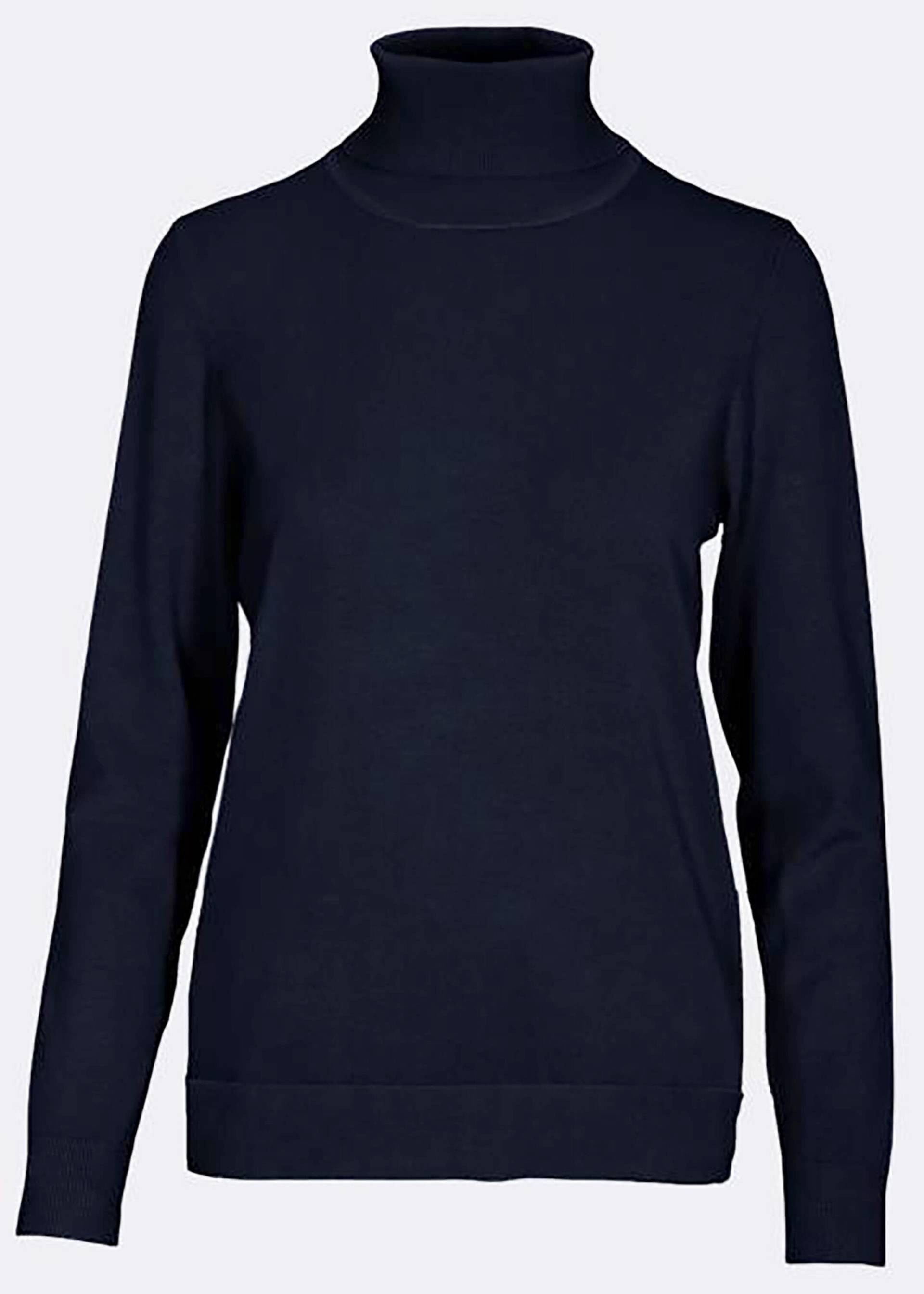 CLARINA - NOS Rollkragen-Pullover,1/1Arm 623 marine - Gr. - 40 von CLARINA