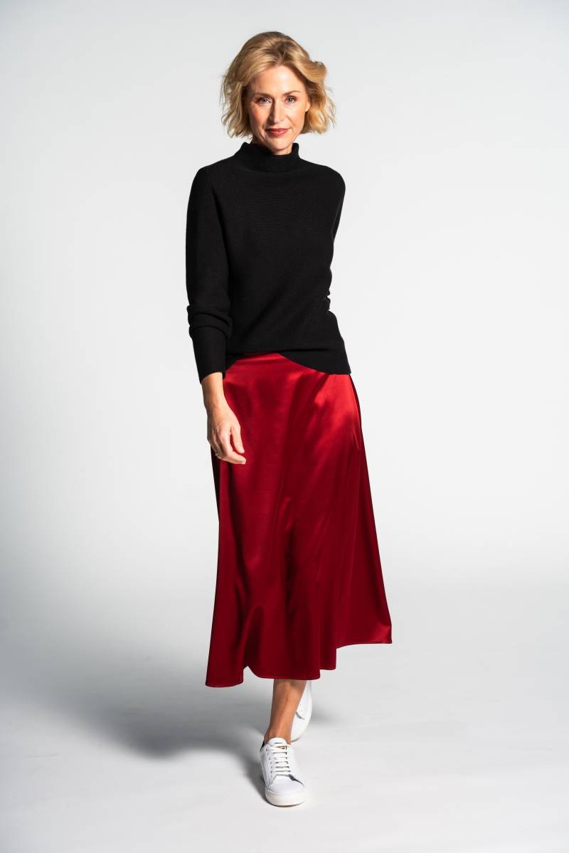 CLARINA - NOS Stehbund-Pullover, 1/1 Arm 900 schwarz - Gr. - 42 von CLARINA