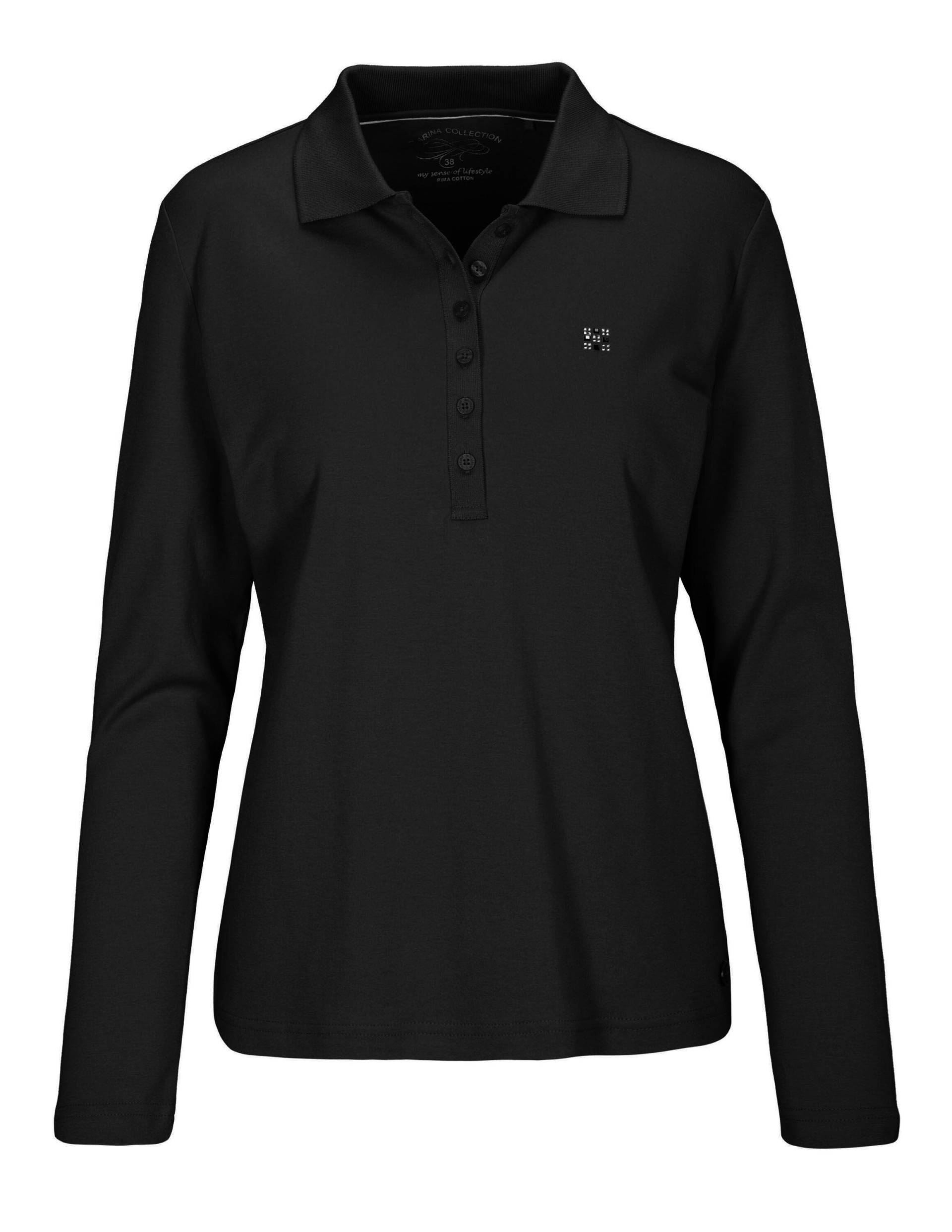 CLARINA - Poloshirt aus hochwertigem Pima Cotton 901 schwarz - Gr. - 42 von CLARINA