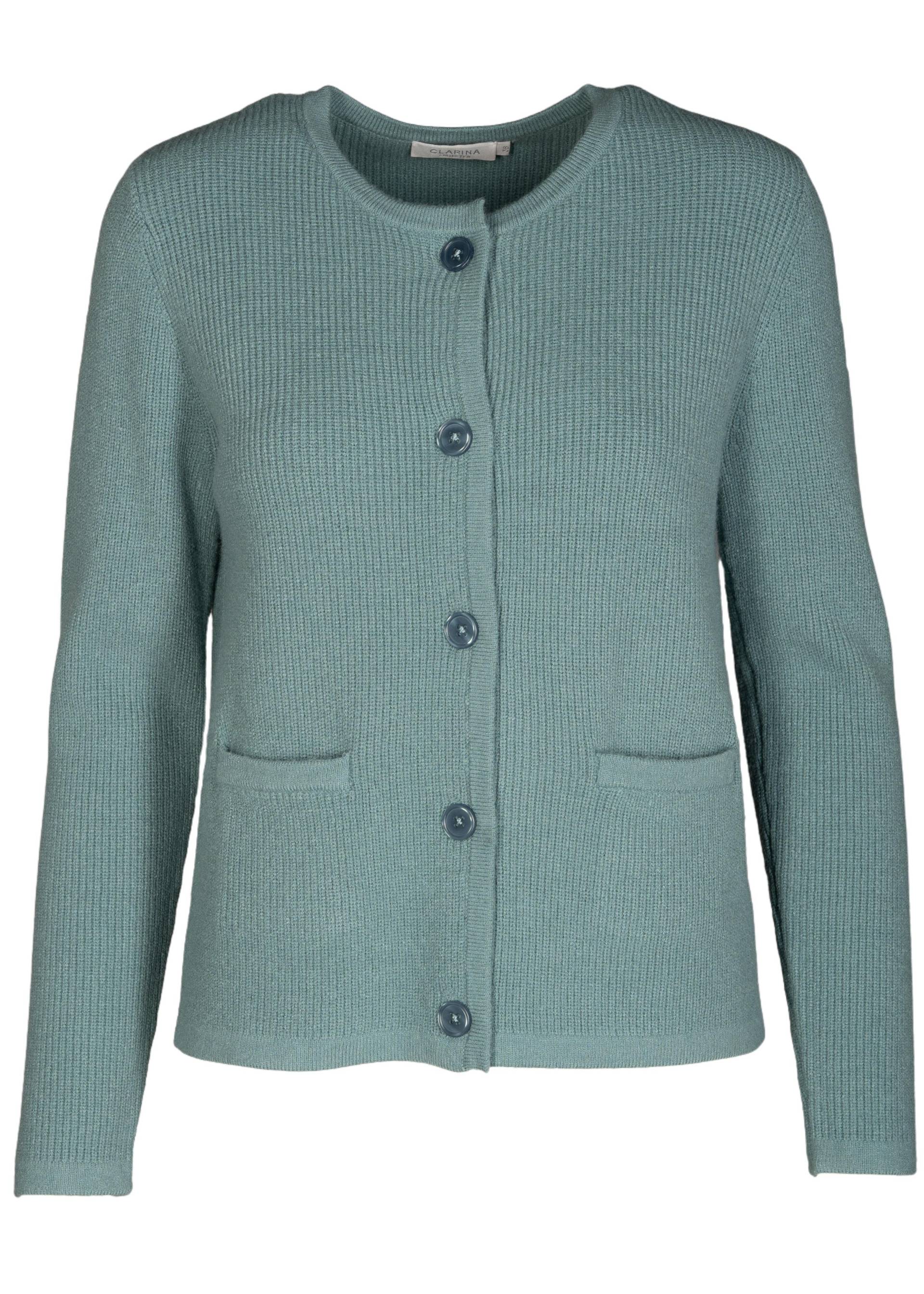 CLARINA - Rdh.-Cardigan, 1/1 Arm, uni ozean gruen - Gr. - 44 von CLARINA